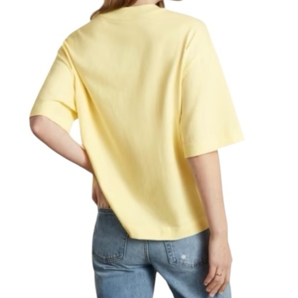 EVERLANE Premium Weight Relaxed Fit Tee Yellow Oversized Short Sleeve T-Shirt M - Picture 10 of 10